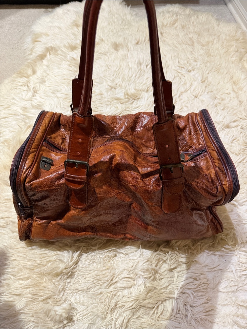 Authentic/ Genuine Leather Tote Bag 20”x10”x9